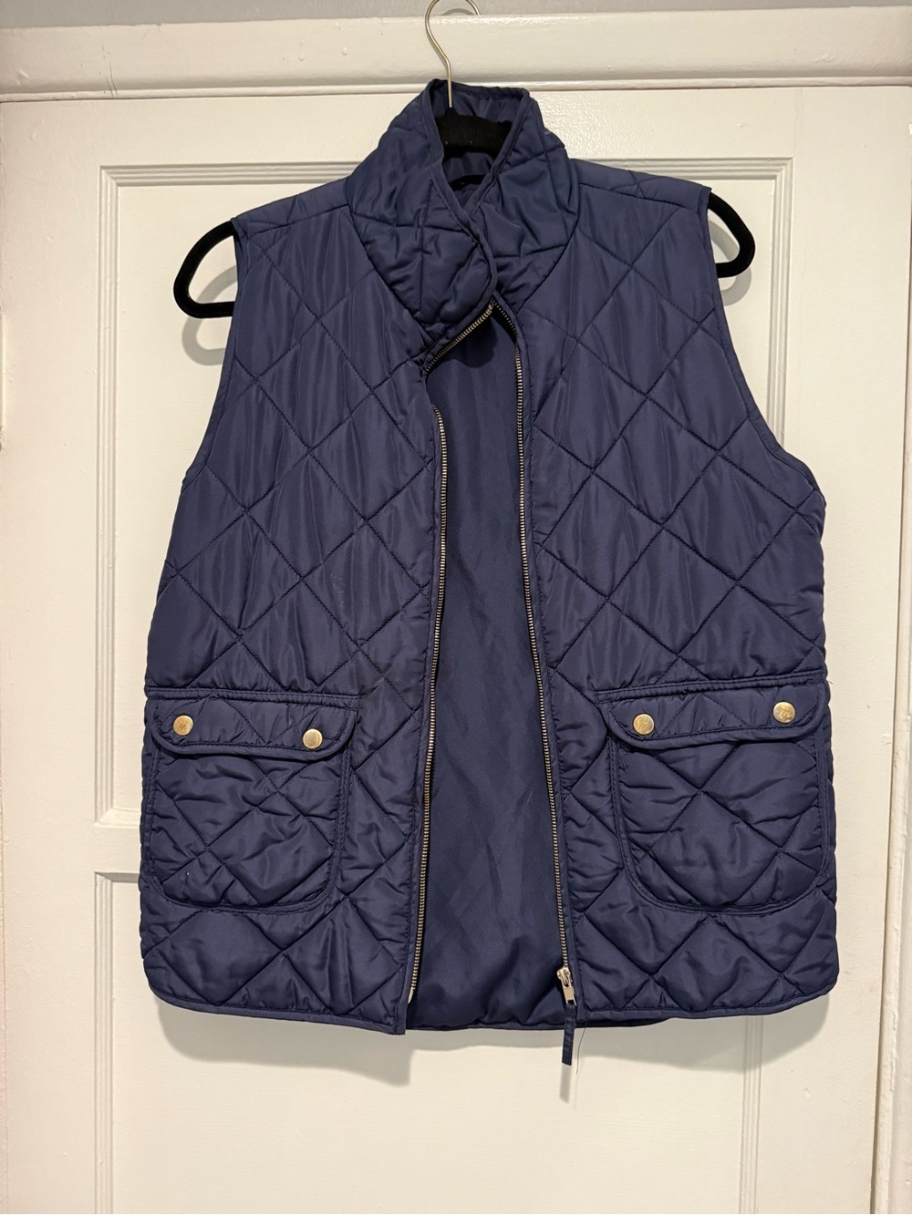Thread & Supply Navy Puffer Vest with Branded Label